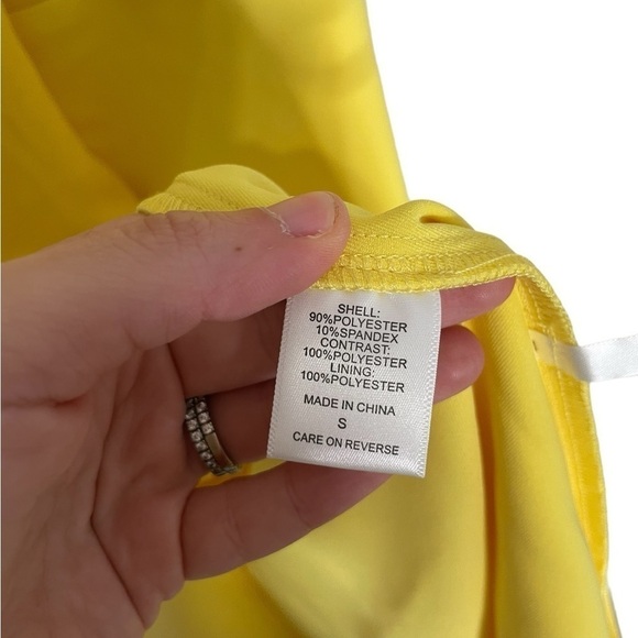 New York and Company Buttercup Yellow Pocket workwear Dress Small - Picture 3 of 5